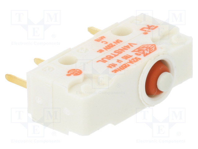 MIKROKYTKIN SNAP ACTION - 5A/250VAC - ILMAN VIPUA - SPDT - ON-(ON) - SANP ACTION mikrokytkimet - V4NST8UL - 1