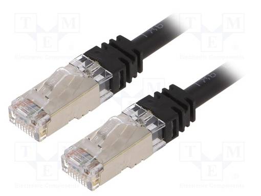 PATCH KAAPELI - S/FTP,TX6A™ 10GIG - CAT: 6A - CU - 1M - LSZH - MUSTA - RJ45 Ethernet kaapelit - STP6X1MBL - 1