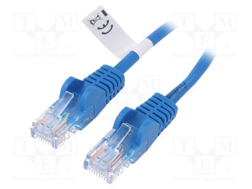 PATCH CORD - U/UTP - 5E - CU - PVC - SININEN - 0,5M - RJ45 Ethernet kaapelit - UUTP5-CU-005BL - 1