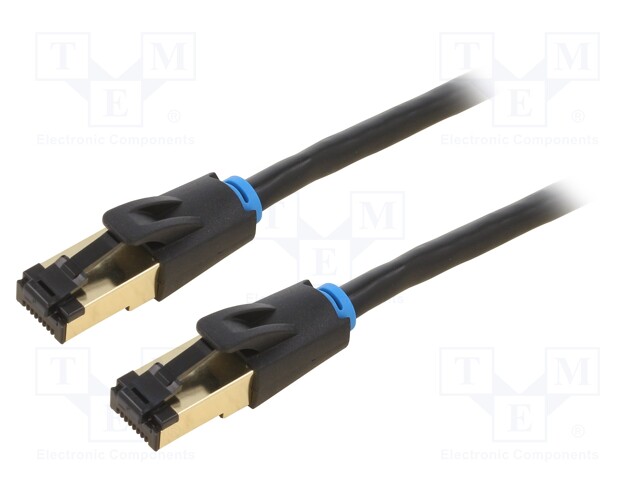 PATCH KAAPELI - S/FTP - CAT 8 - RJ45-PISTOKE,MOLEMMIN PUOLIN - OFC - RJ45 Ethernet kaapelit - IKABL - 1