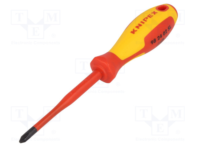 SCREWDRIVER: INSULATED - PHILLIPS - PH2 - BLADE LENGTH: 100MM - 1KVAC - Ruuvimeisselit ja sarjat - KNP.982402SL - 1