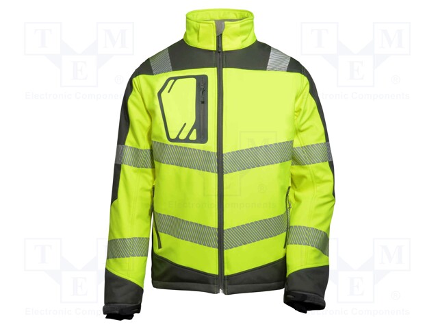 SOFTSHELL PAITA - KOKO: XXXL - FLUORESOIVA KELTA-HARMAA - Työ- ja suojavaatteet - VWVWJK268YGXXXL - 1