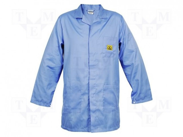 SUOJAKANGAS - ESD - L (UNISEX) - PUUVILLAA,POLYESTERI,HIILIKUITU - ESD Esiliinat, haalarit ja paidat - ESDCOAT-B-L - 1