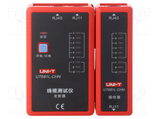 TESTERI: LAN JOHDOTUS - LED - RJ11,RJ45 - LAN Testerit - UT681L - 1