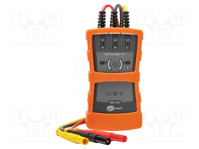 TESTERI: VAIHEJÄRJESTYS - 35÷690VAC - TAAJUUS: 10÷70HZ - IP42 - Sähköverkostojen testerit ja mittarit - TKF-12L - 1