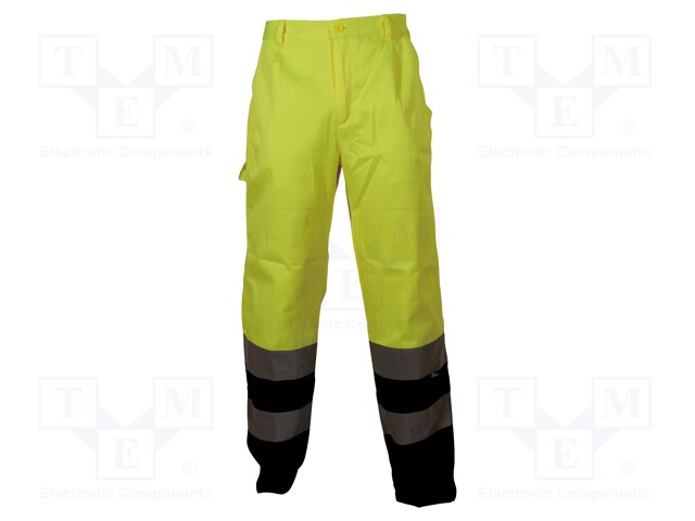 TYÖHOUSUT - KOKO: XL - KELTAINEN-TUMMANSININEN - VAROITUSNAUHA - Työ- ja suojavaatteet - VWVWTC07BYNXL - 1