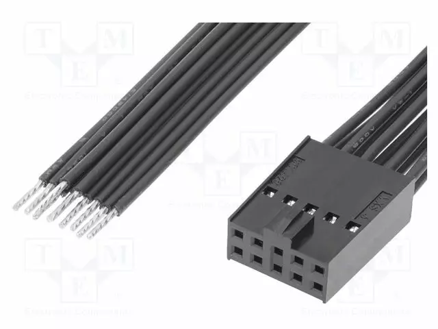 PIN: 10 - PURISTUS - 2,54MM - PINNOITUS: TINATTU - 3A - MUSTA - MAT: PPO - Signaaliliittimet rasteri 2,54mm - 2196591104-MOL - 1