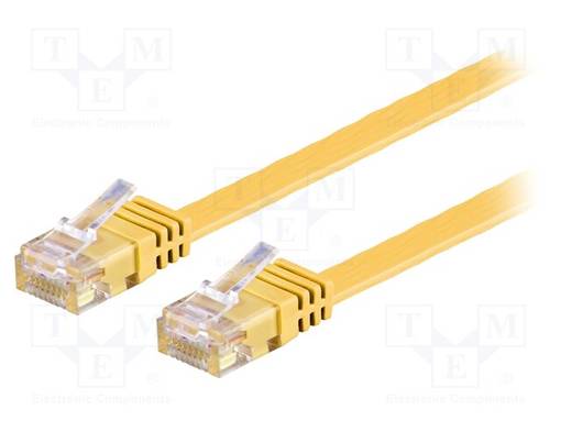 PATCH CORD - U/UTP - 6 - CU - PVC - KELTAINEN - PIT: 7M - 32AWG - RJ45 Ethernet kaapelit - F.UUTP6-CU-070YL - 1