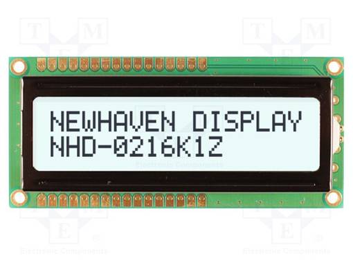LCD NÄYTTÖ - AAKKOSNUMEERINEN - FSTN POSITIVE - 16X2 - VALKOINEN - Aakkosnumeeriset LCD-näytöt - NHD-0216K1Z-FWFL - 1