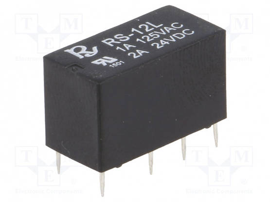 RELE - DPDT - UKELAN: 12VDC - IKOSKETINTEN MAX: 2A - Pienoisreleet - RS-12-L - 1