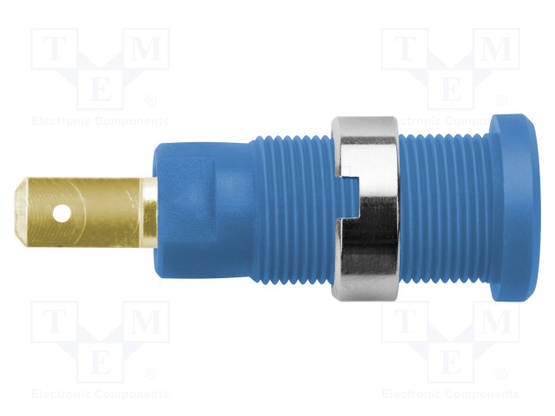 LABORATORY CONNECTOR: 2MM BANANA - SOCKET - 10A - MUSTA - ON PANEL - Banaanijatkoliittimet - SEB8660AU-BL - 1