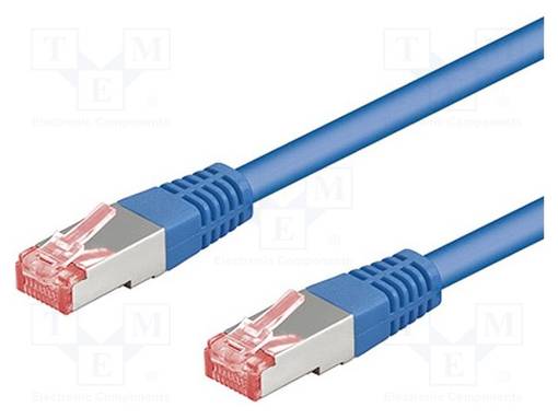 PATCH KAAPELI - S/FTP - CAT: 6A - RJ45-PISTOKE,MOLEMMIN PUOLIN - LANKA - RJ45 Ethernet kaapelit - SFTP6A-CU-100BL - 1