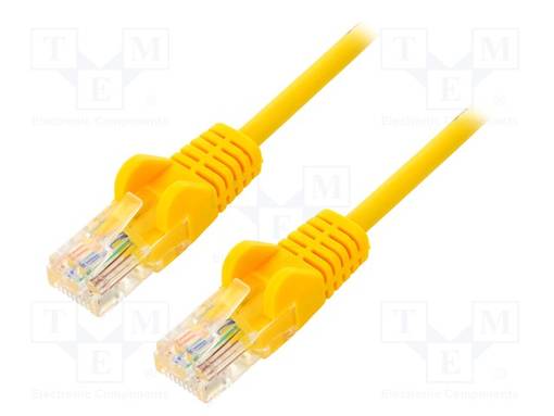 PATCH CORD - U/UTP - 5E - CU - PVC - KELTAINEN - 2M - RJ45 Ethernet kaapelit - UUTP5-CU-020YL - 1