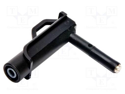 JÄNNITEADAPTERI - MUSTA - BANAANILIITIN PISTORASIA - Sähköverkostojen testerit ja mittarit - WAADAUMAGKBL - 1