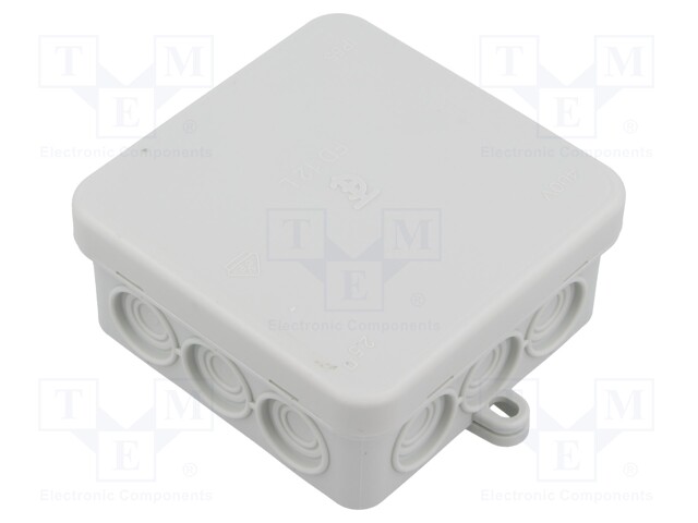 KYTKENTÄRASIA - X: 85MM - Y: 85MM - Z: 40MM - IP55 - VAALEANHARMAA - Kytkentärasiat - FD-12-L - 1