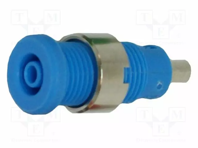 LABORATORY CONNECTOR: 2MM BANANA - SOCKET - BLUE - INSULATED - Banaanijatkoliittimet - PJP228-3-C-BL - 1