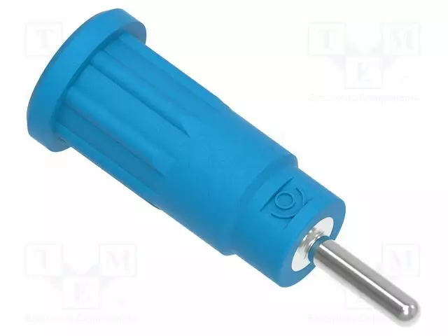 LABORATORY CONNECTOR: 2MM BANANA - SOCKET - BLUE - PLUG PIN 2MMX9MM - Banaanijatkoliittimet - PJP229-1-BL - 1