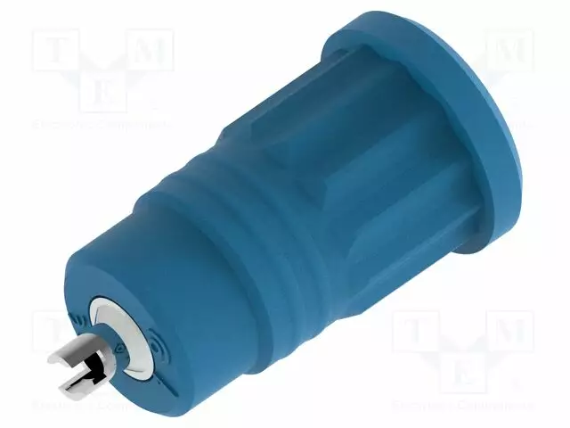 LABORATORY CONNECTOR: 4MM BANANA - SOCKET - 25A - BLUE - SOLDEPUNAINEN - Banaanijatkoliittimet - PJP3295-BL - 1