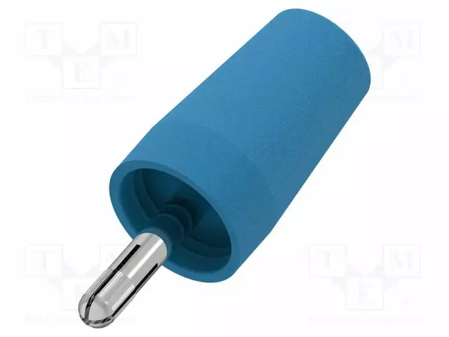 LABORATORY CONNECTOR: 4MM BANANA - SOCKET - BLUE - NICKEL PLATED - Banaanijatkoliittimet - PJP3300-IEC-BL - 1