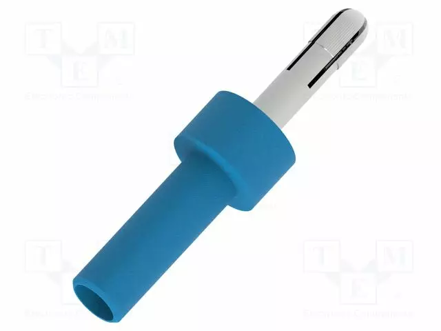 LABORATORY CONNECTOR: 4MM BANANA - SOCKET - BLUE - NICKEL PLATED - Banaanijatkoliittimet - PJP3304-IEC-BL - 1