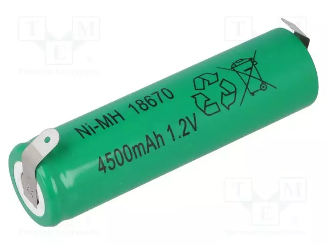 AKKU: NI-MH - 4/3A,4/3R23 - 1,2V - 4500MAH - JUOTOSLEVYT - Ø18X69MM - Akut - ACCU-43A-4500-BL - 1