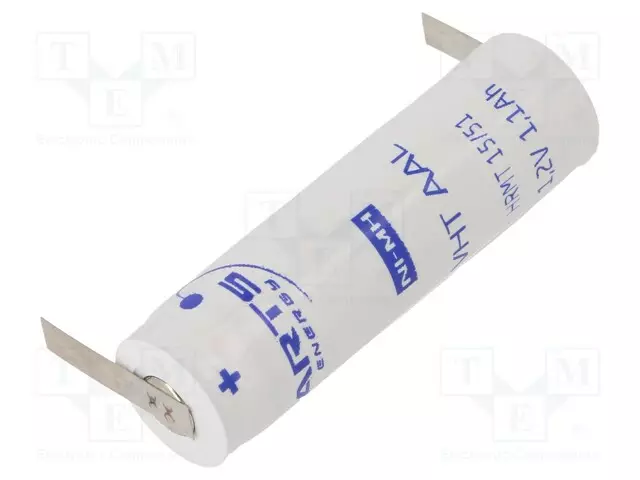 AKKU: NI-MH - AA - 1,2V - 1150MAH - JUOTOSLEVYT - Ø13,9X48,9MM - -20÷85°C - Akut - ACCU-VHTAAL - 1