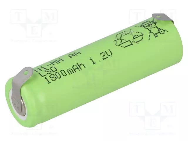 AKKU: NI-MH - AA - 1,2V - 1800MAH - JUOTOSLEVYT - Ø14,2X50MM - 1KPL - Akut - ACCU-AA1800JJJ-BL - 1