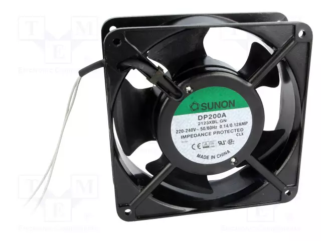AKSIAALIPUHALLIN 230VAC - 120X120X38MM - 165M3/H(±10%) - AC 230V tuulettimet - DP200A2123XBL - 1