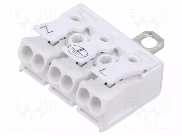 ASENNUSKIINNITIN - 24A - 450V - PAINETTU,JOUSIPURISTIN - 0,5÷2,5MM2 - WAGO ja muut pikaliittimet - SLK33ESCHRN-E-L - 1