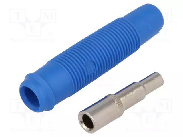 LABORATORY CONNECTOR: 4MM BANANA - SOCKET - 60VDC - 16A - BLUE - 3MOHM - Banaanijatkoliittimet - KUN30BL - 1