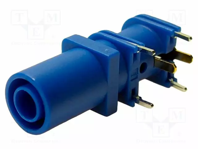 LABORATORY CONNECTOR: 4MM BANANA - SOCKET - 1KVDC - 10A - 33MM - BLUE - Banaanijatkoliittimet - FCR7370L - 1