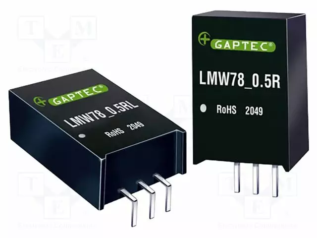 DC/DC MUUNNIN - TULOJÄNNITE 9÷90VDC - LÄHTÖJÄNNITE 5VDC - ILÄH: 500MA - THT - 300KHZ - DC/DC muuntimet - LMW78-05-0.5RL - 1