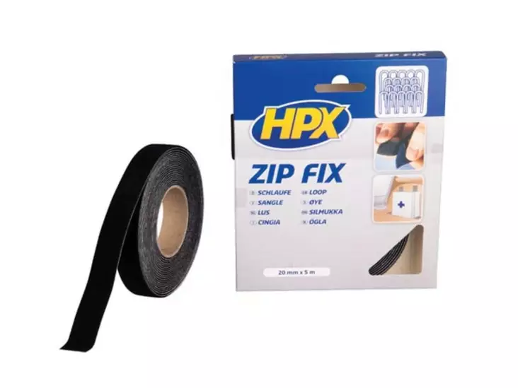 HPX - ZIP FIX (LOOPS) - 20mm x 5m - Esitystekniikkatelineet ja tarvikkeet - VDLHPXZF2005L - 1