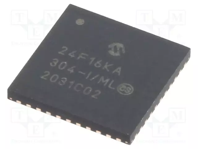 IC: PIC-MIKRO-OHJAIN - 16KB - 32MHZ - I2C,IRDA,PWM,SPI,UART - SMD - PIC 16-bit sarja - 24F16KA304-IML - 1