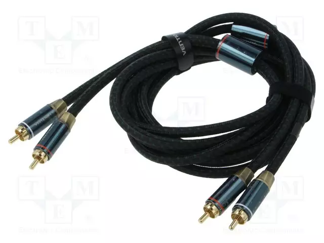 KAAPELI - RCA-PISTOKE X2,MOLEMMIN PUOLIN MUSTA - TEKSTIILI - Muut audio-videokaapelit - BCUGL - 1
