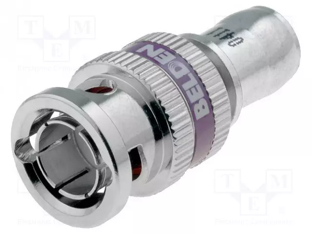 LIITIN: BNC - PISTOKE - UROS - LUKITTAVA MUTTERILLA - 75OHM - B1855A - BNC liittimet - 1855ABHDL - 1