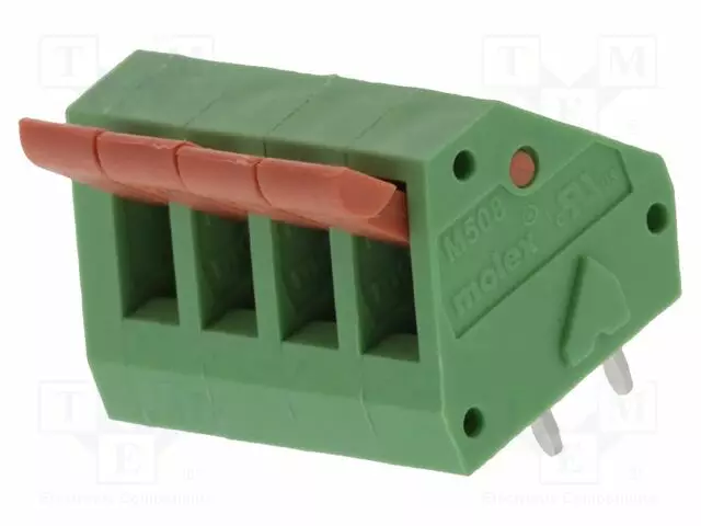 LIITIN: KYTKENTÄRIMA PIIRILEVYLLE - PISTOKELIITIN - 18A - 300V - PIN: 4 - Riviliittimet piirilevylle - 397000104-MOL - 1
