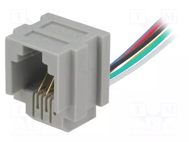 LIITIN: RJ12 - PISTORASIA - 150MM - PIN: 6 - 6P6C - PANEELIASENNETTAVA - RJ liittimet - RJ12GL - 1
