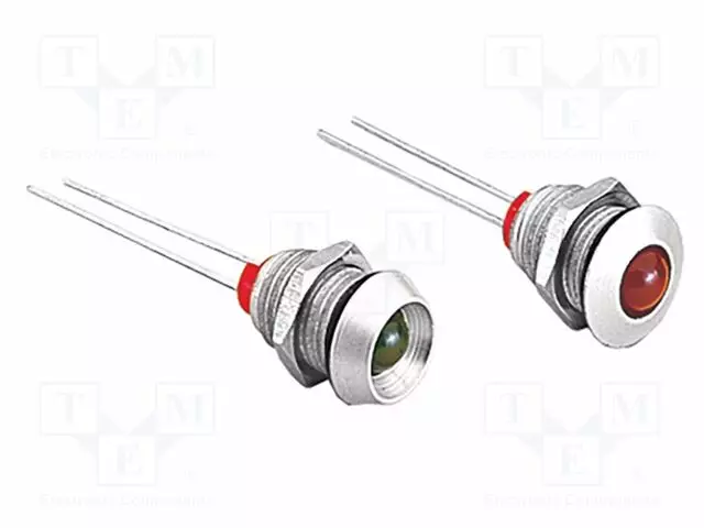 MERKKIVALO: LED - KOVERA - KELTAINEN - 2,1VDC - JUOTTOON - 5MM - 20MCD - Merkkivalot ja pienoislamput - DX1091YL-BUL - 1