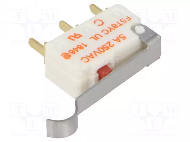 MIKROKYTKIN SNAP ACTION - 5A/250VAC - SPDT - ON-(ON) - AS: 2 - F5 - IP40 - SANP ACTION mikrokytkimet - F5T8YCUL - 1