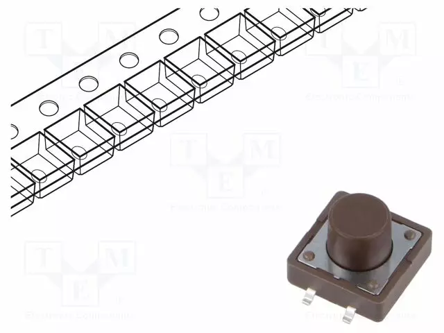 MIKROKYTKIN TACT - SPST-NO - AS: 2 - 0,05A/12VDC - SMT - EI OLE - 1,6N - TACT mikrokytkimet - DTSM-25N-V-REEL - 1
