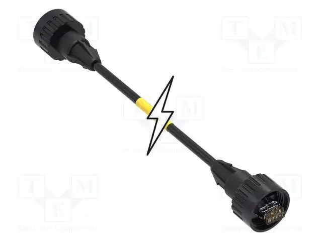 PATCH KAAPELI - CAT: 5E - 1M - MUSTA - 24AWG - RJ45 Ethernet kaapelit - 1300500251-MOL - 1