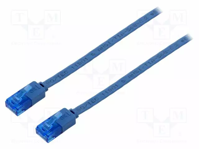 PATCH KAAPELI - U/UTP - CAT: 6A - RJ45-PISTOKE,MOLEMMIN PUOLIN - LANKA - RJ45 Ethernet kaapelit - F.UUTP6A-CU-010BL - 1