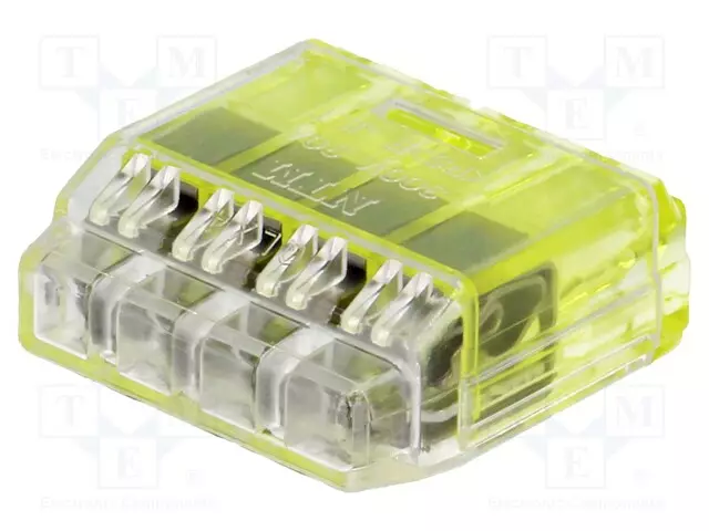 PIKALIITIN - QLX - 20A - 300V - JOUSIPURISTIN - LIITOKSET: KUPARI - 12MM - WAGO ja muut pikaliittimet - QLX4-YCL - 1