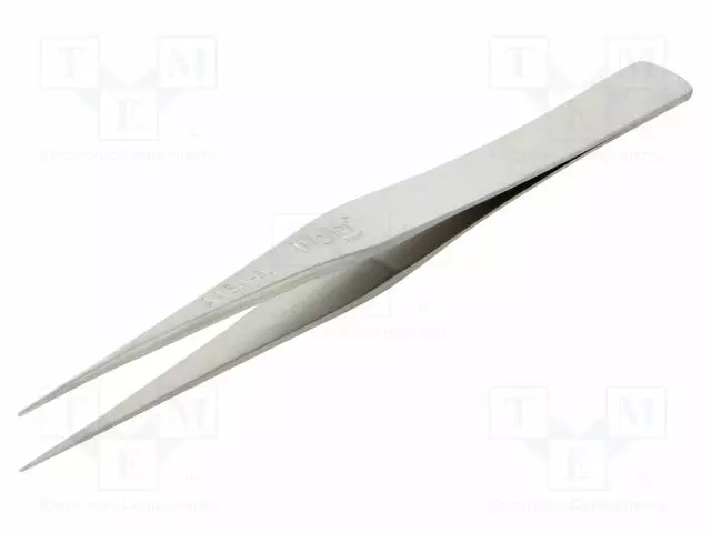 PINSETTI - 125MM - TARKKOIHIN TÖIHIN - TERÄN KÄRJEN MUOTO: TERÄVÄ - Tarkkuus-atulat ja pinsetit - WEL.AASASL - 1