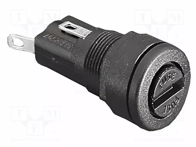 RASIA - 6,3A - 250VAC - 250V - PANEELIASENNETTAVA - UL94V-0 - POLYESTERI - NAVAT: 1 - Sulakepitimet - FX0354-BUL - 1