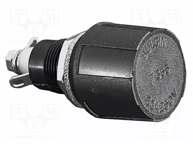 RASIA - 6,3A - 250V - PANEELIASENNETTAVA - UL94V-0 - LASI - LÄHDÖT: JUOTTOON - IP66 - Sulakepitimet - FX0365A-BUL - 1