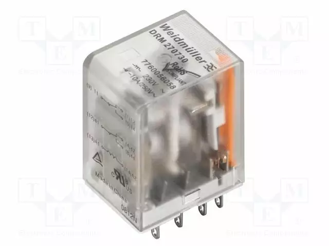 RELE - DPDT - UKELAN: 115VAC - UKYTK: MAX.250VAC - Teollisuusreleet - DRM270615L - 1
