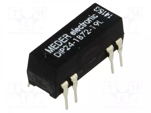 RELE: TYHJIÖRELE - SPST-NC - UKELAN: 24VDC - 1A - MAX.200VDC - 290MW - PCB - Reedreleet - DIP24-1B72-19L - 1