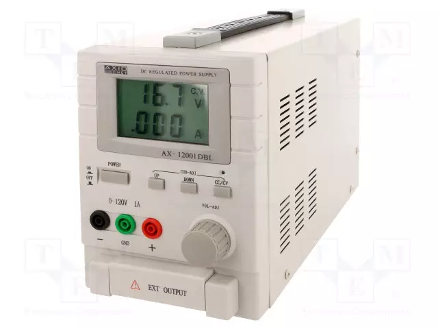 YKSIKANAVAINEN LABORATORIOVIRTALÄHDE - 0÷120VDC - 0÷1A - 230VAC - Laboratorioteholähteet - AX-12001DBL - 1